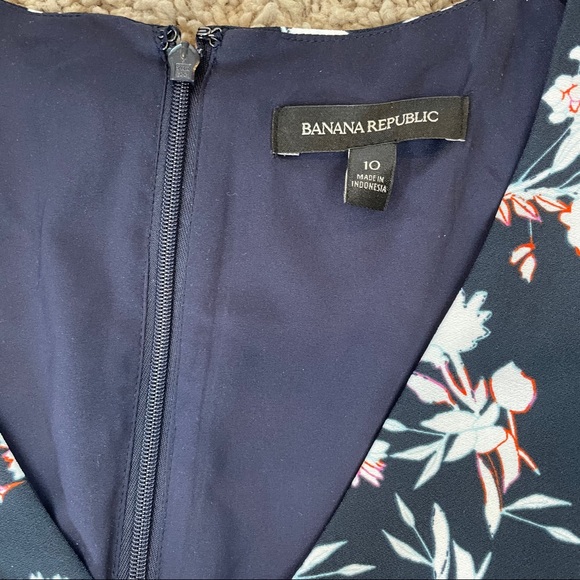 Banana Republic Sleeveless V Neck Dress Navy Size 10 - Picture 9 of 11